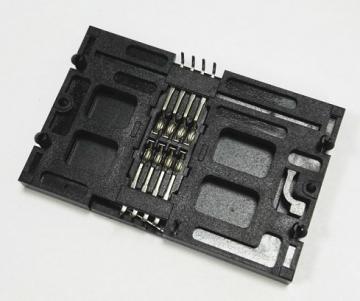 Smart Card Connector PUSH PULL,8P+2P,With post  KLS1-ISC-F002